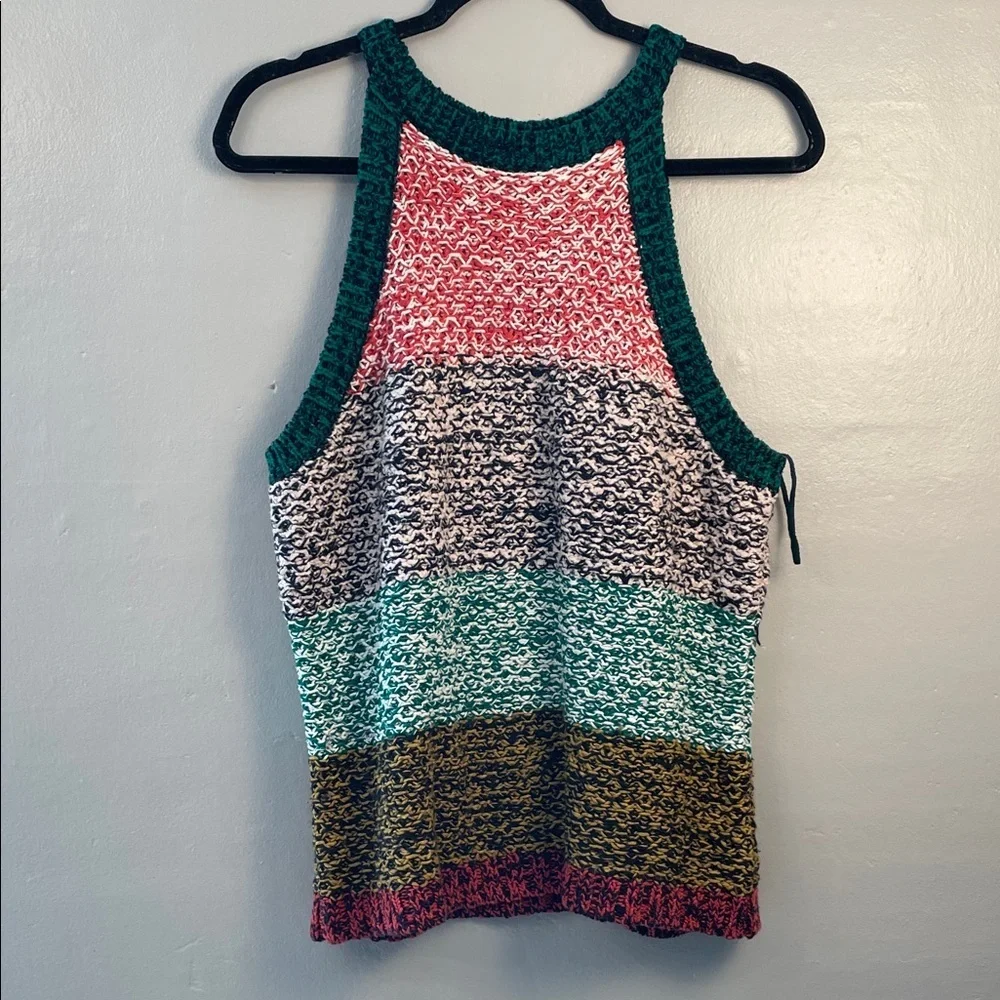 Anthropologie Maeve Multicolored Knit Sweater Tank Size Large